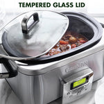 Elite 8-in-1 6l Slowcooker With Pfas-free Ceramic Non-stick Coating | Silver