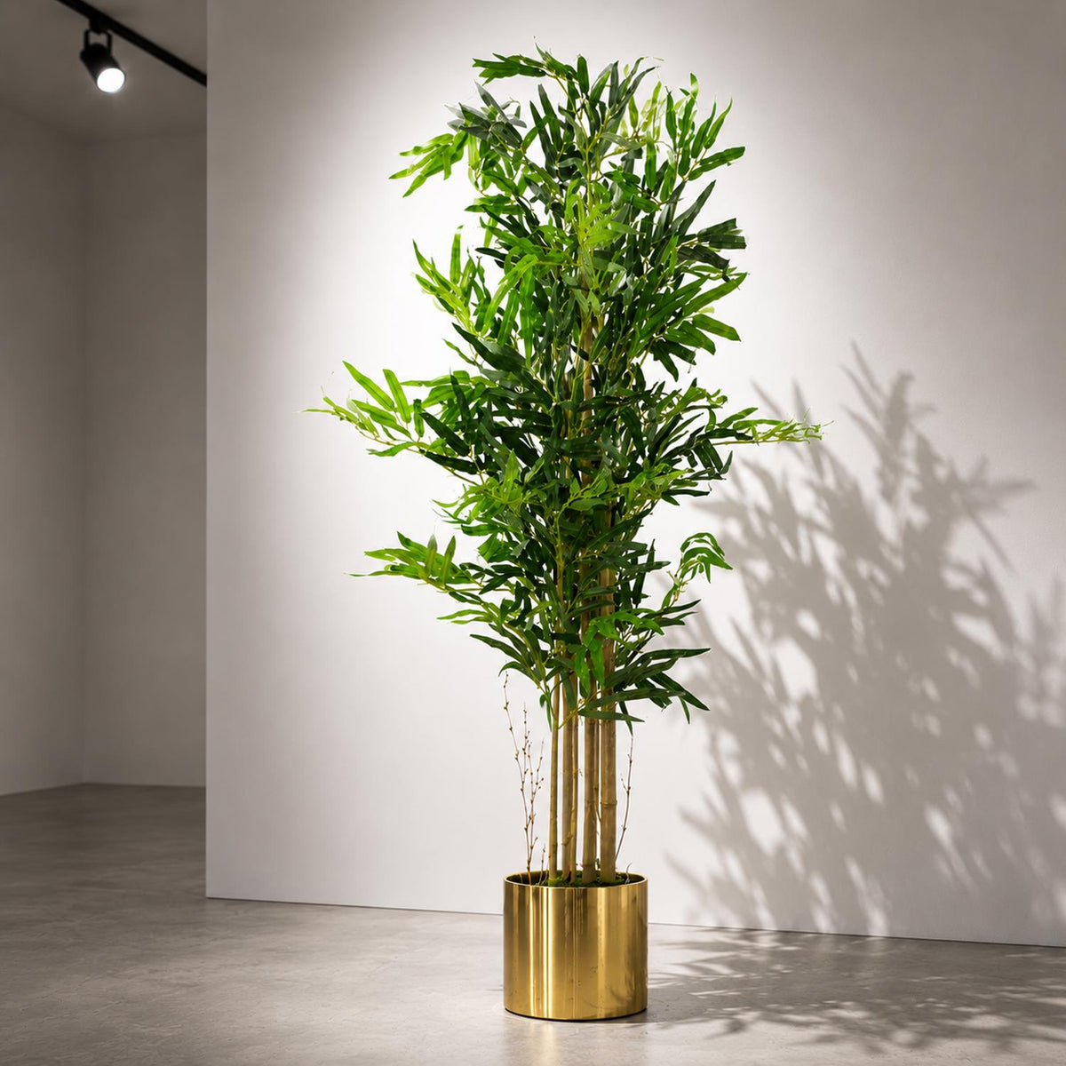 120cm Natural Look Artificial Bamboo Plants Trees With Gold Planter