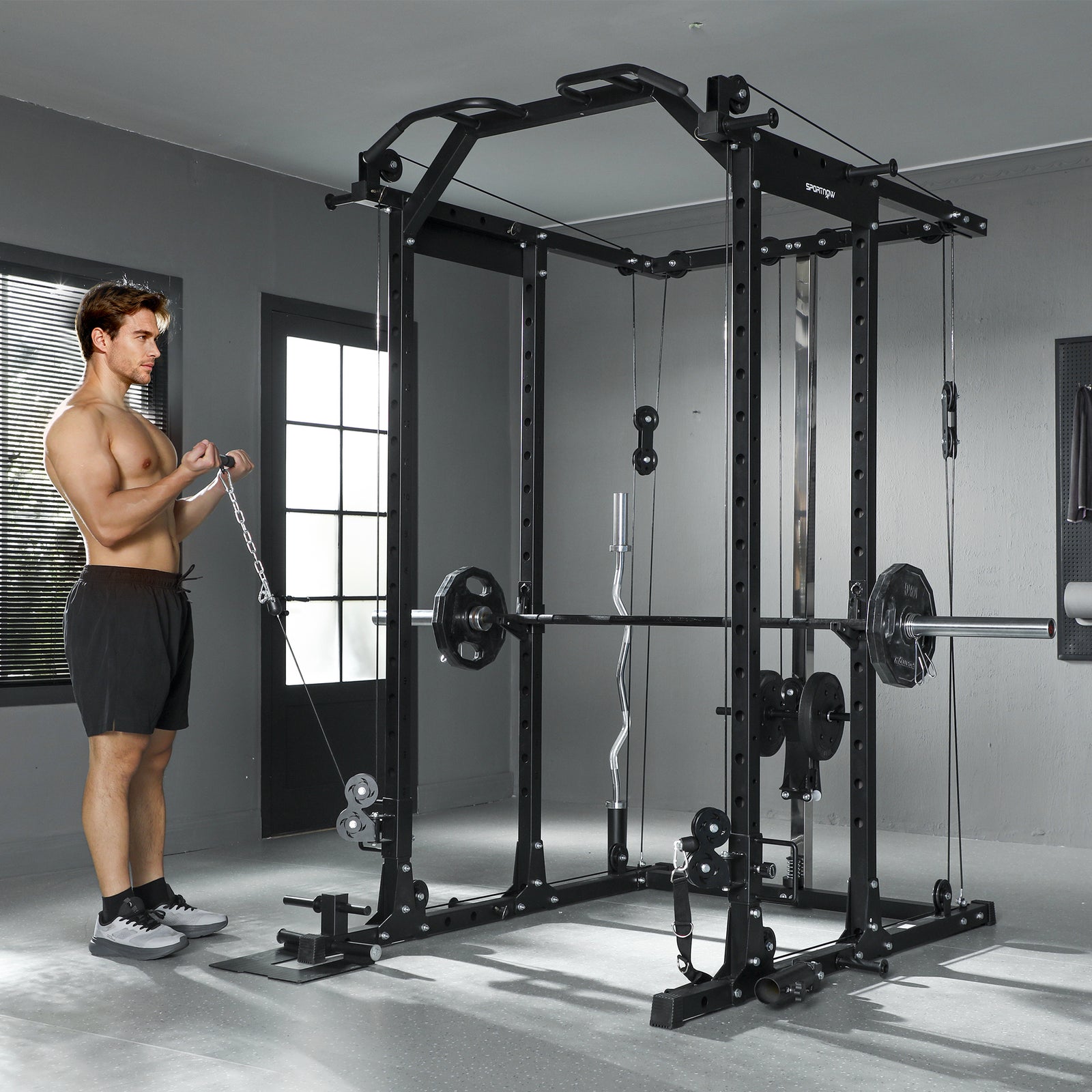 Cable Crossover Machine, 300kg Multi Gym System