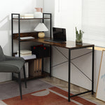 Industrial Computer Table 4-tier Storage Shelf Metal Frame