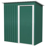 5 X 3ft Garden Storage Shed Sliding Door Sloped Roof Tool | Green