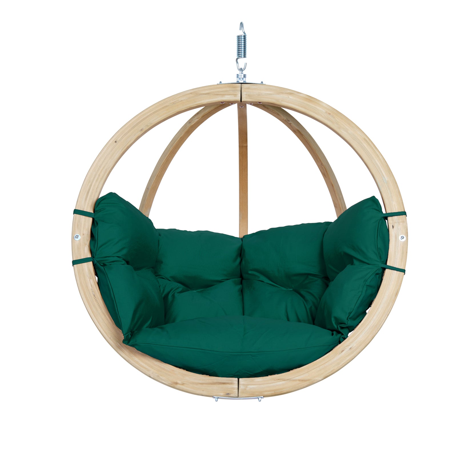 Globo Single Seater Chair Indoor Hanging Set Verde