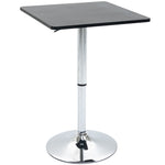 Height Adjustable Bar Table, Square Top, Metal
