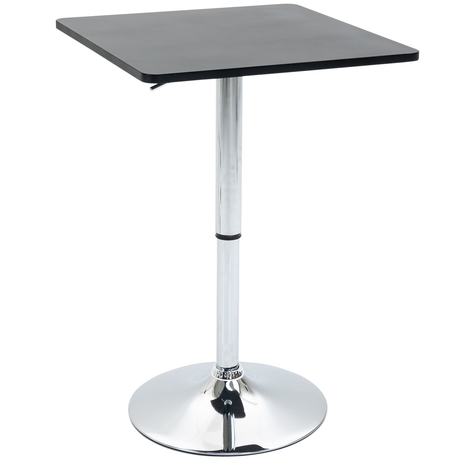 Height Adjustable Bar Table, Square Top, Metal