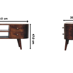 Solid Wood California Walnut Rounded Entertainment Unit