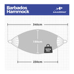 Barbados Cappuccino Double Cotton Traditional Garden Hammock With Bag