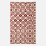 Cassia Red Cotton Geometric Rug | 120cm x 180cm | Red