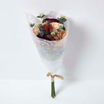Artificial Burgundy Roses And Dahlias Bouquet, 67 Cm