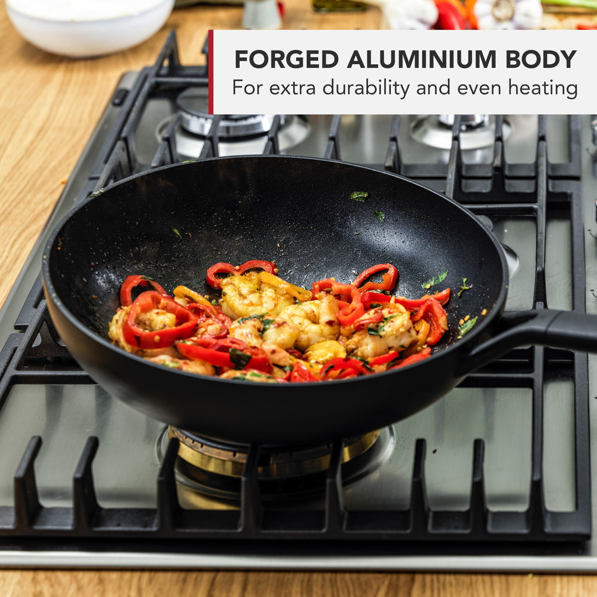 KitchenAid Cookware Forged Aluminium 28cm Wok. Pfas-free Non-stick