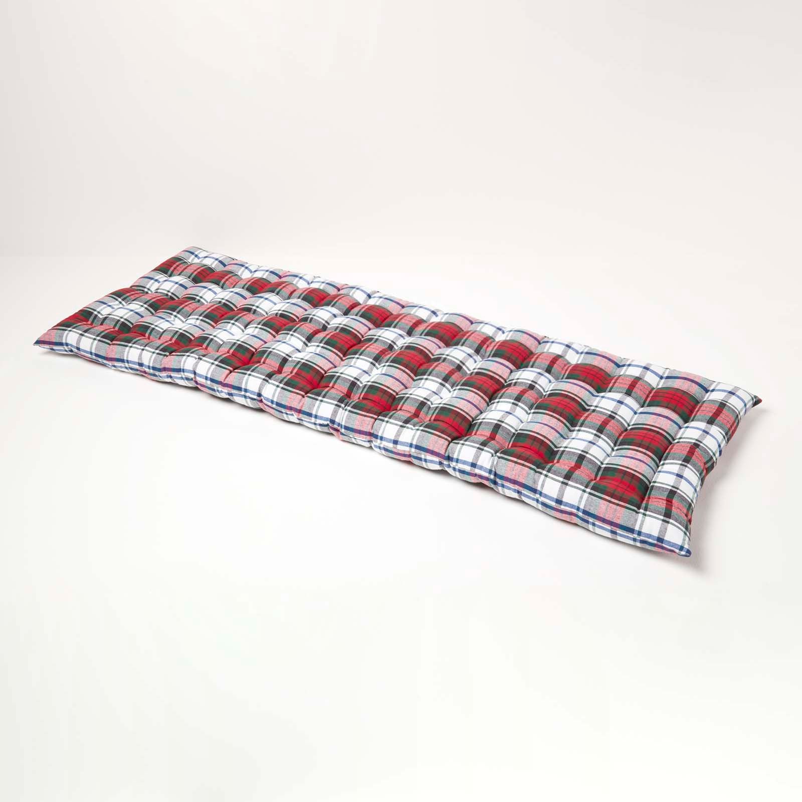 Tartan Check Bench Cushion 2 & 3 Seater | 3 | Red