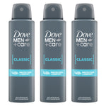 Men+care Classic Antiperspirant With 48h Sweat Protection Deo 150ml, 3 Pack | Set of 3