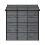 8x6ft Outdoor Apex Roof Storage Shed With Floor, Window,2 Vents & Double Lockable Doors,wood Grain Design