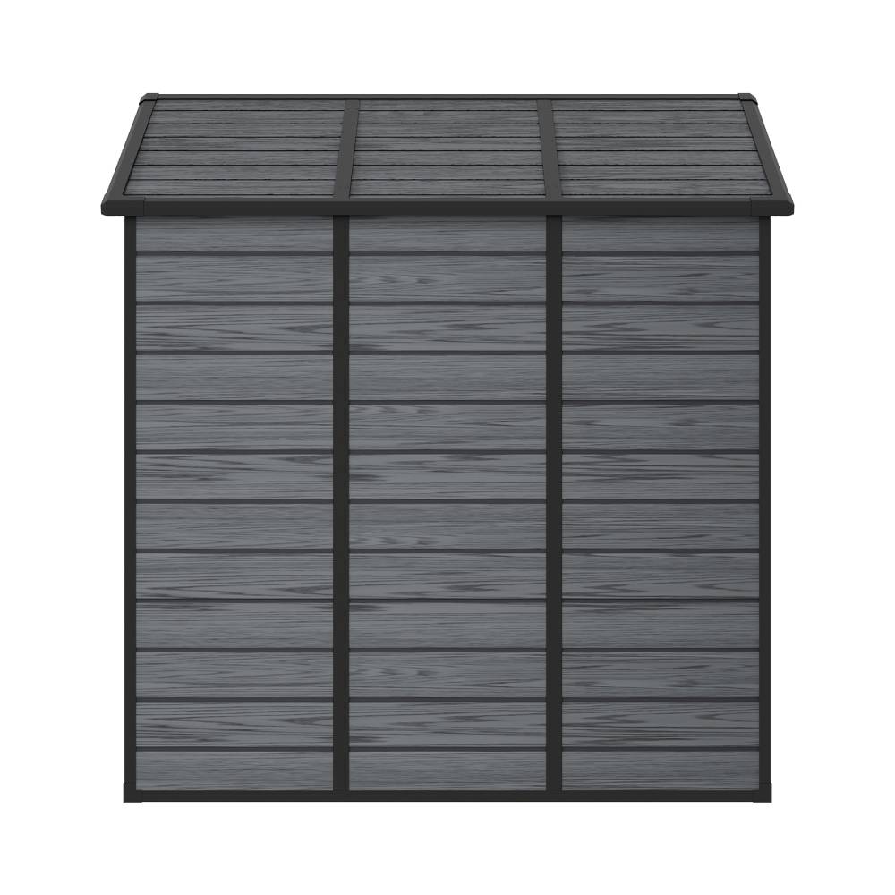 8x6ft Outdoor Apex Roof Storage Shed With Floor, Window,2 Vents & Double Lockable Doors,wood Grain Design