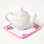 HOMESCAPES Pink Cupcake Cotton Pot Holder