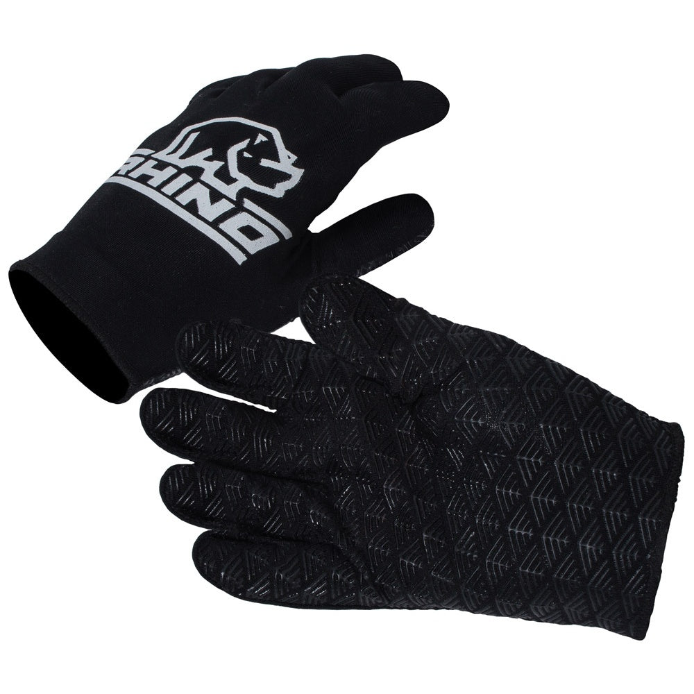 Childrens/kids Pro Full Finger Rugby Mitts | Medium | Black