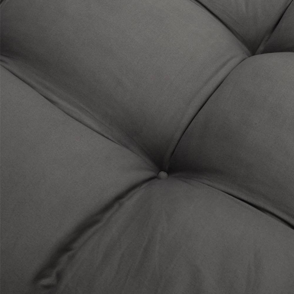 Comfortable Rectangular Tufted Bench Cushion Soft Seat Pad | Large | Dark Grey