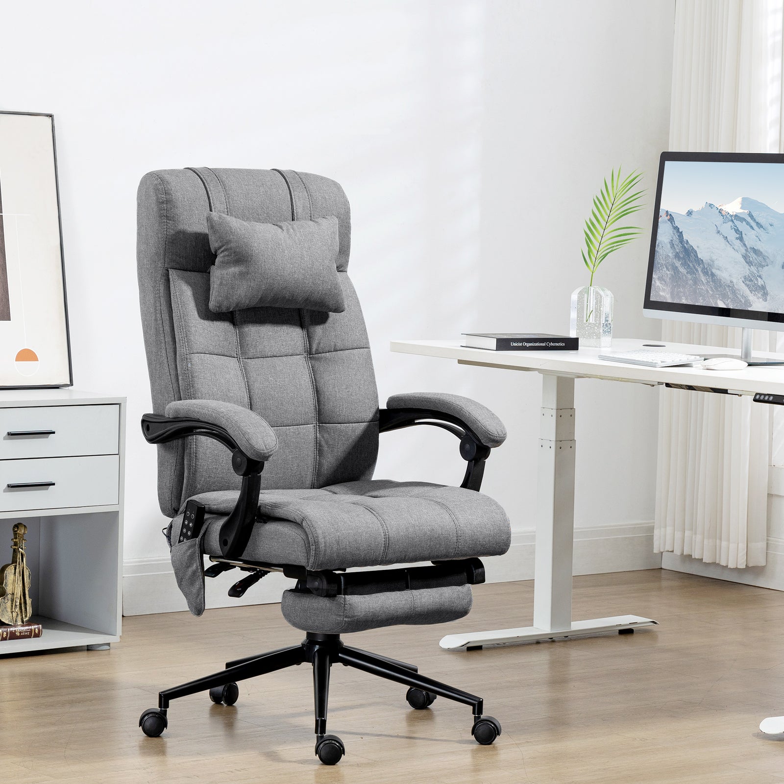 Fabric Office Chair Vibration Massage