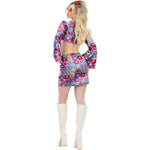 Rainbow 60s Crochet Costume | Large