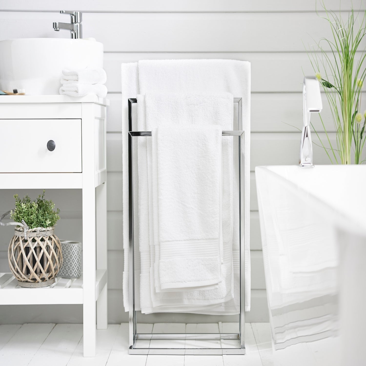 Bliss Pima Supersoft Ultra Absorbent Cotton Towels | Bath Towel | White