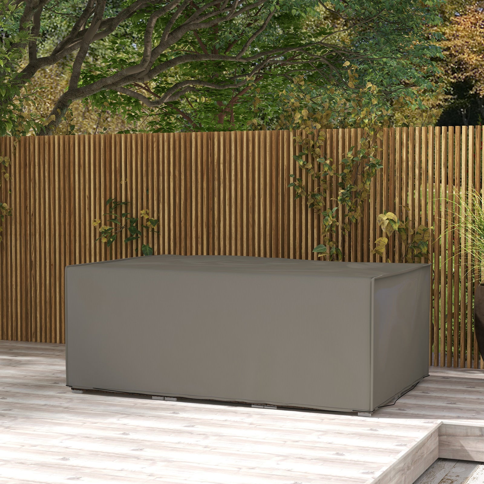 Uv Rain Protective Cover For Garden Patio Wicker Rattan | Large | Grey