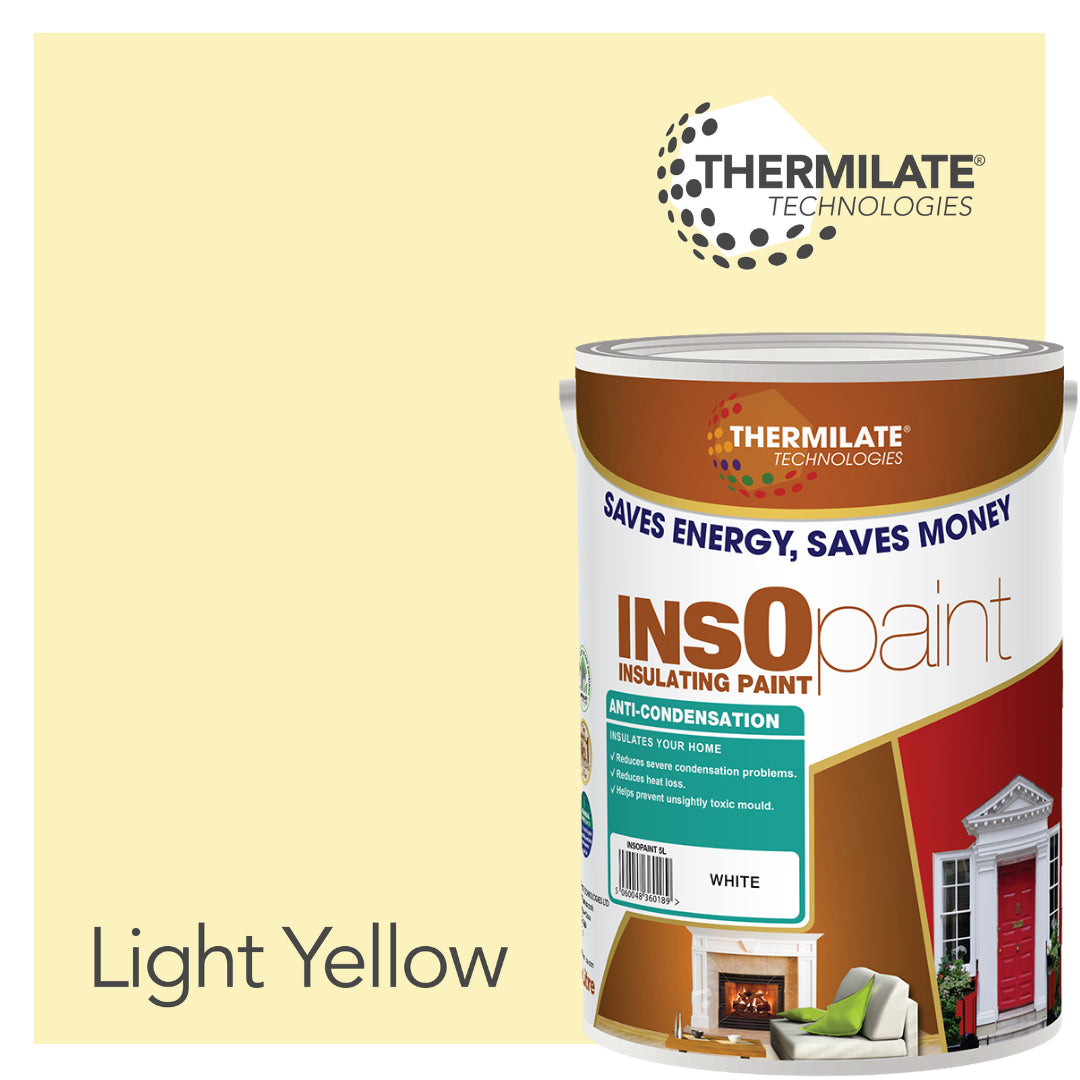 Insopaint Anti Condensation Paint - Stops Condensation On Interior Walls & Ceilings | 5l | Light Yellow