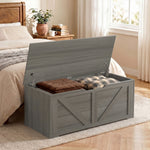 Storage Trunk For Living Room, With Safety Hinges, 100cm | Dark Grey