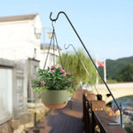 2pcs Hanging Round Plant Pot Set With Drainage Holes And Removable Water Trays