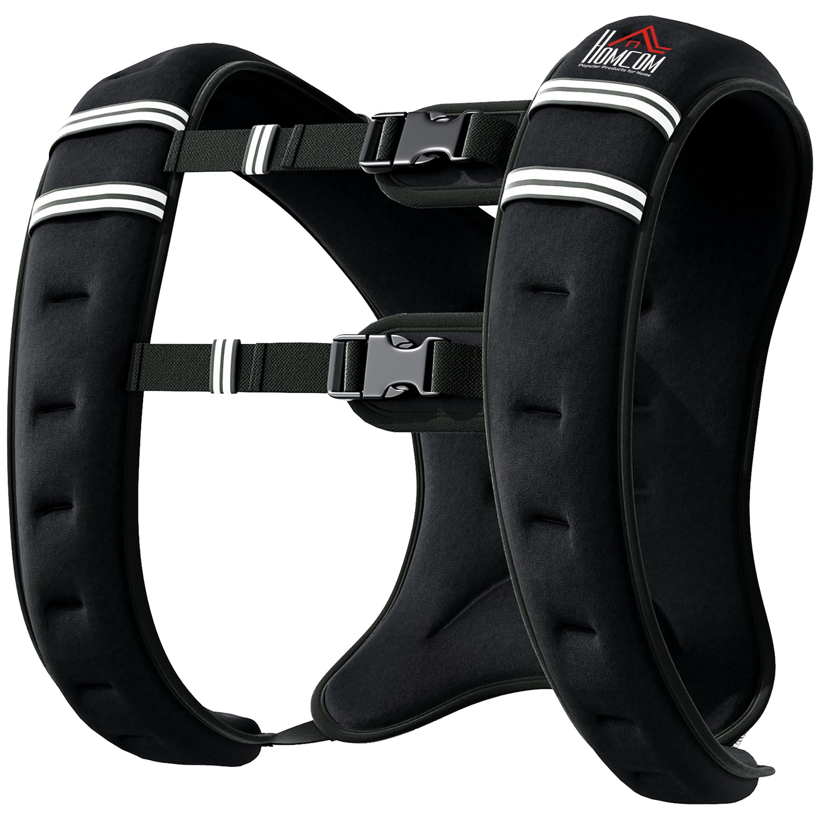 Weighted Vest With Adjustable Straps, Pocket | 10kg | Black
