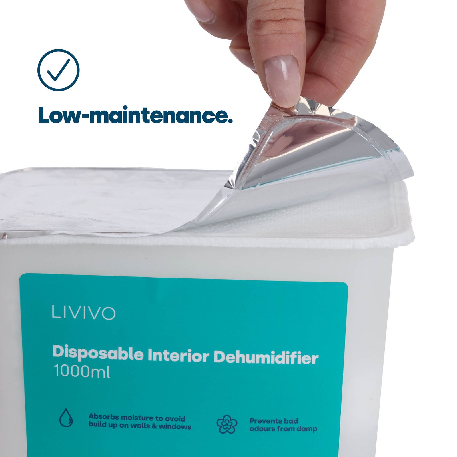 Livivo 1000ml Dehumidifier 5 Pack – Stops Damp Mildew, Mould & Condensation