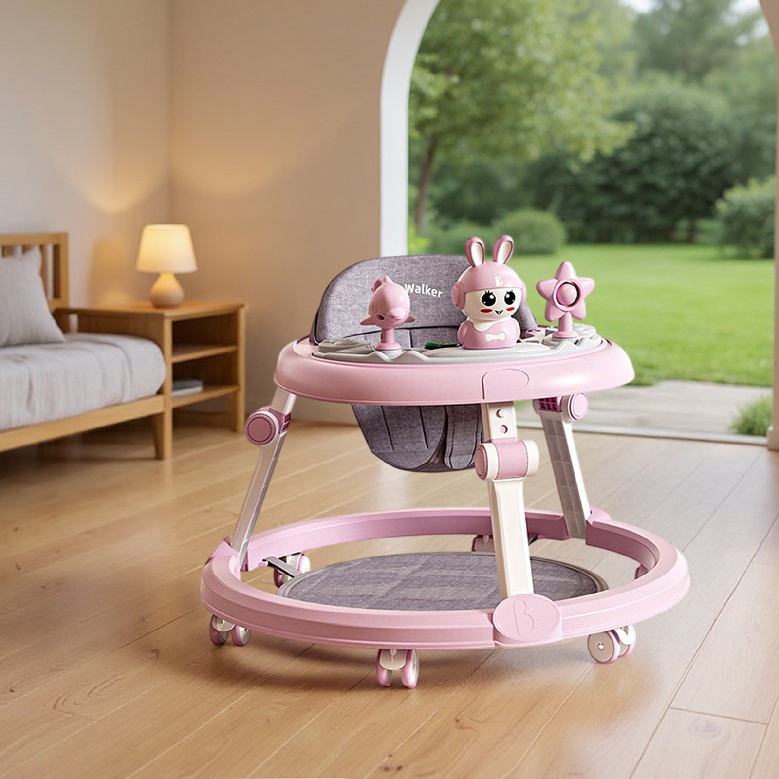 Breeins Foldable & Adjustable Baby Walker With Music & Toys