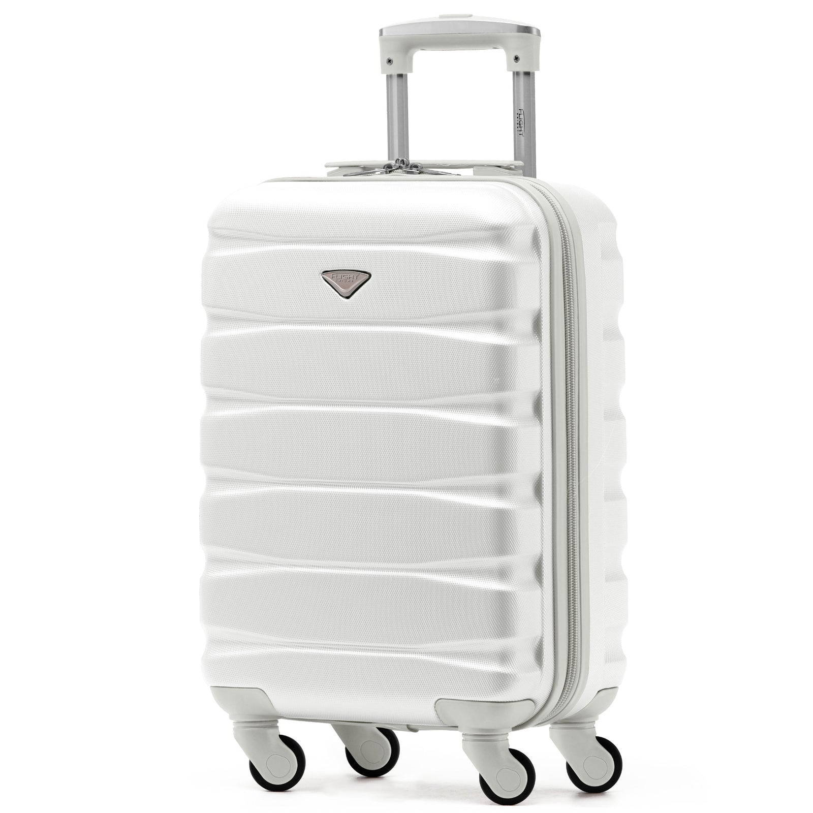 55x35x20cm Cabin Carry On Suitcase Hard Shell Overhead Luggage 100+ Airlines Approved | Cabin | White
