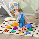11pcs Kids Stepping Stones, Non-slip Stackable River Stones | Multi Colour