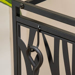 Heavy Duty Log Rack W/ 4 Tools, Black 70H x 46Wcm