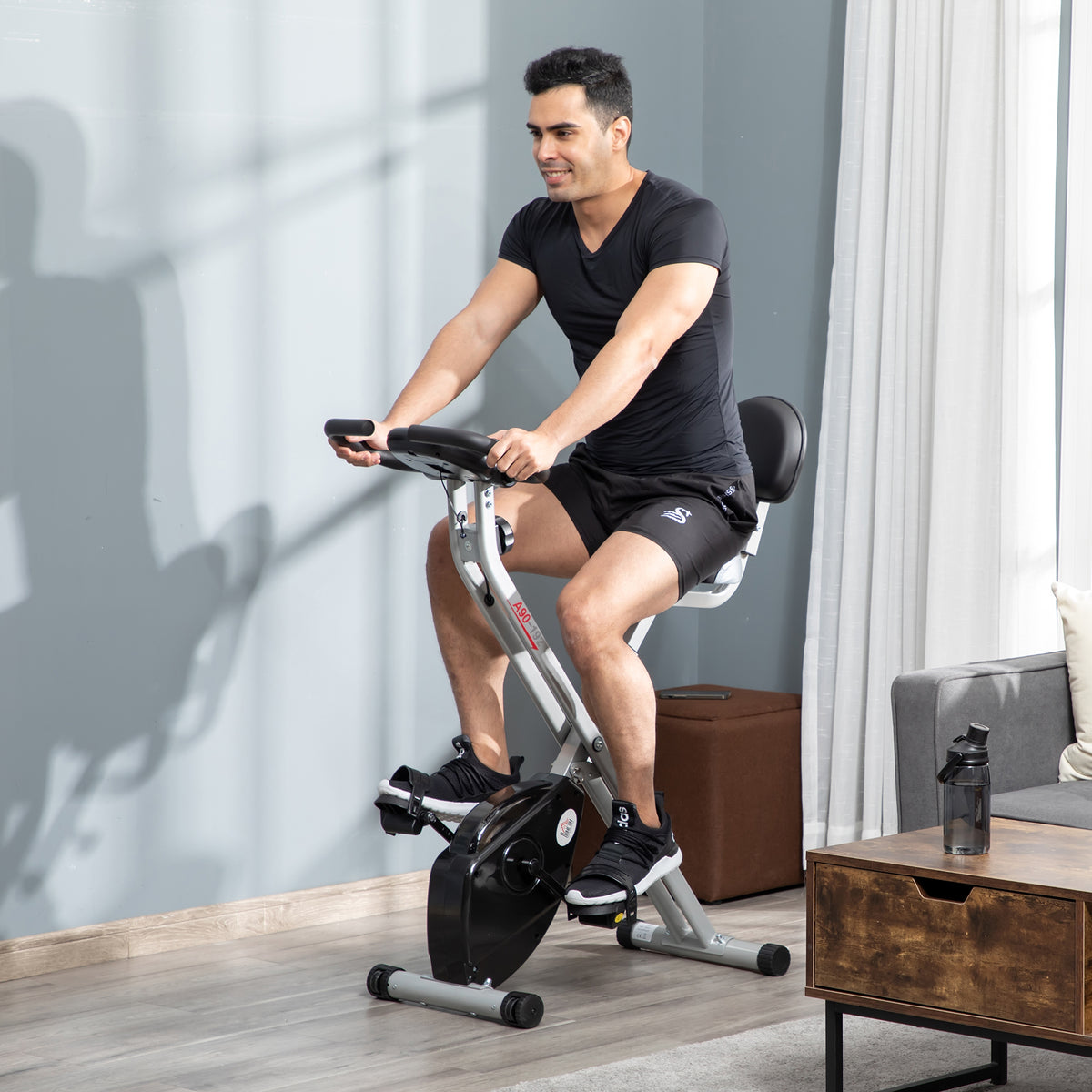 Magnetic Resistance Exercise Bike Foldable | Grey
