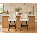 Cayden Comfort Bar Stools - Cream | Set of 2 | Cream