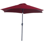 2.6m Patio Umbrella With Tilt Crank | Red