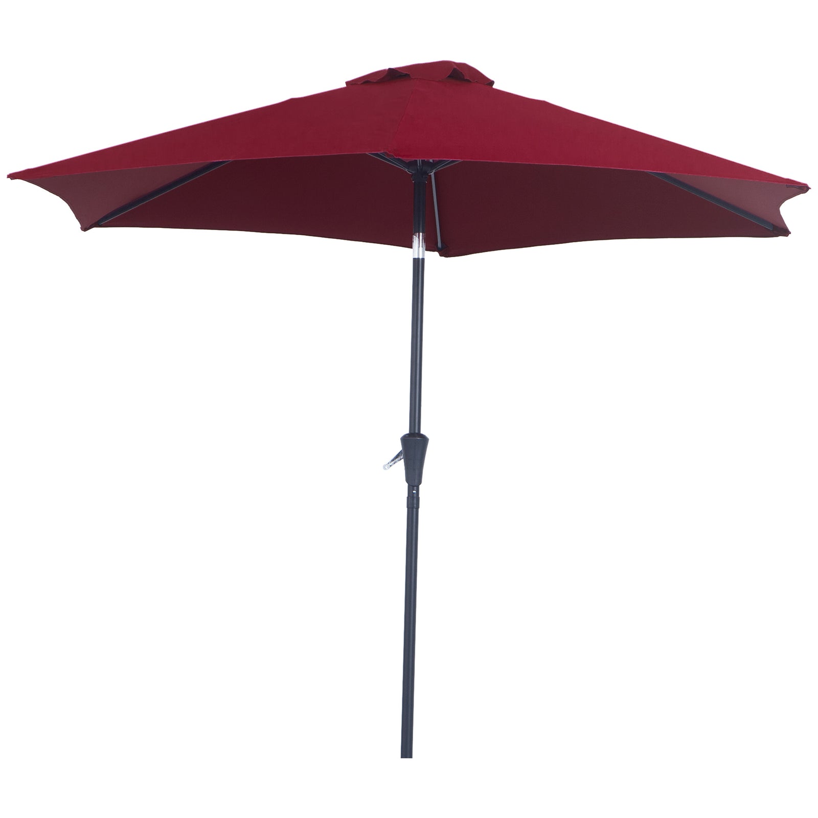 2.6m Patio Umbrella With Tilt Crank | Red