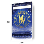 Chelsea FC Personalise Christmas Card With Sticker Sheet Official Product
