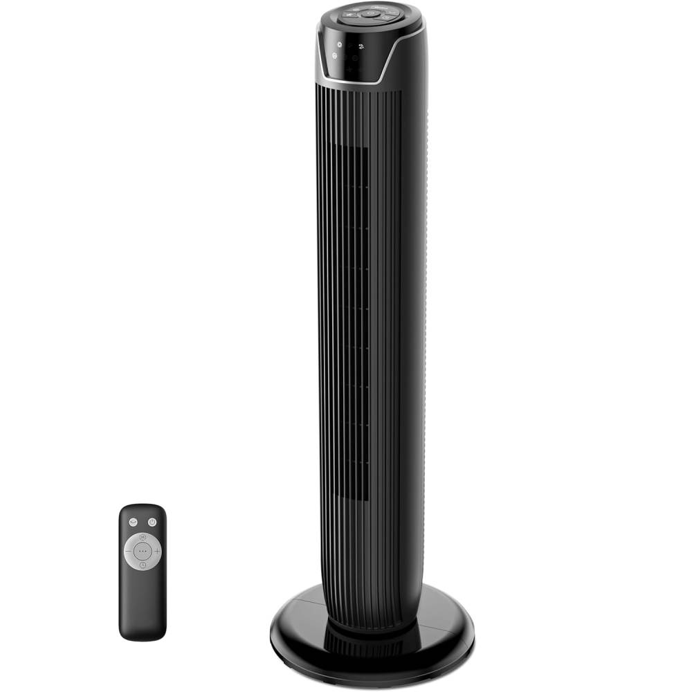 45W Quiet Tower Fan with Remote Control, Portable Fan, Oscillating Cooling Fan for Bedroom, Living Room