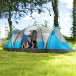 5-6 Man Camping Tent, Water Resistant Hiking Shelter | Light Blue