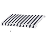 2.5x2m Garden Patio Manual Awning | Blue & White