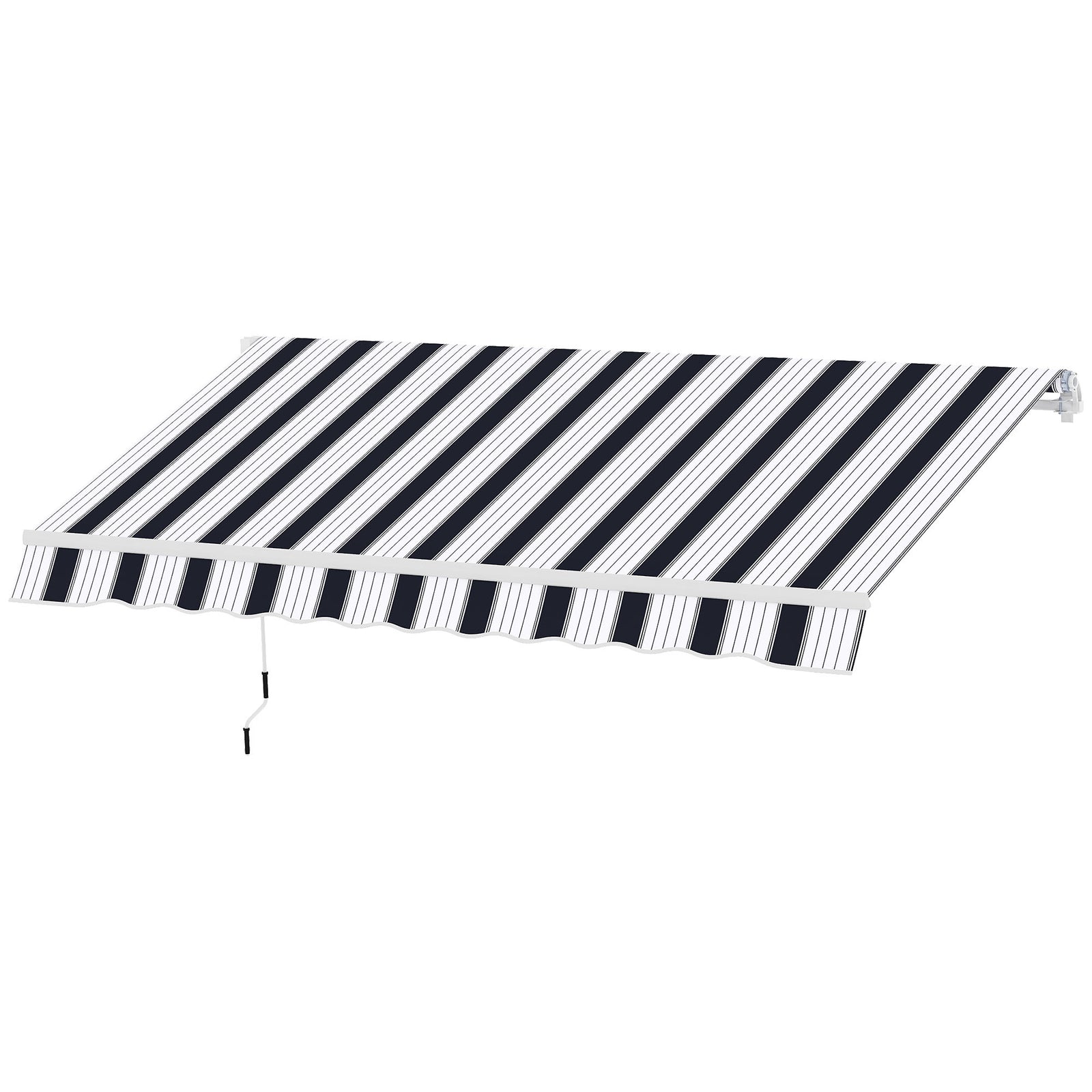 2.5x2m Garden Patio Manual Awning | Blue & White