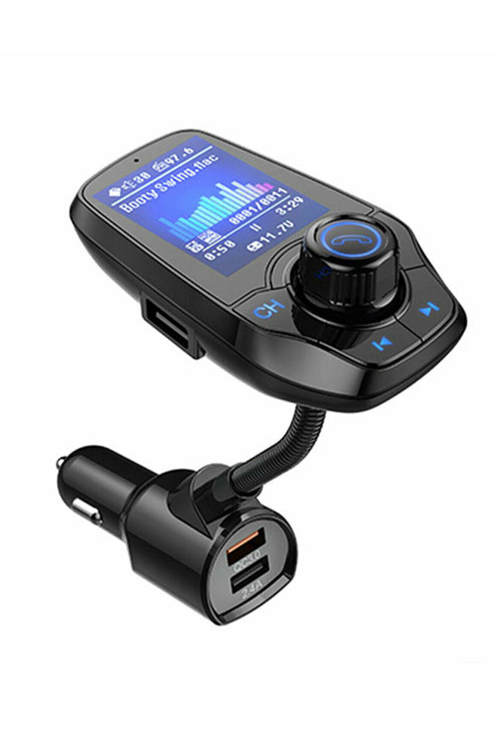 Wirelessmultifunctional Bluetooth Car Fm Transmitter With Dual Usb Port