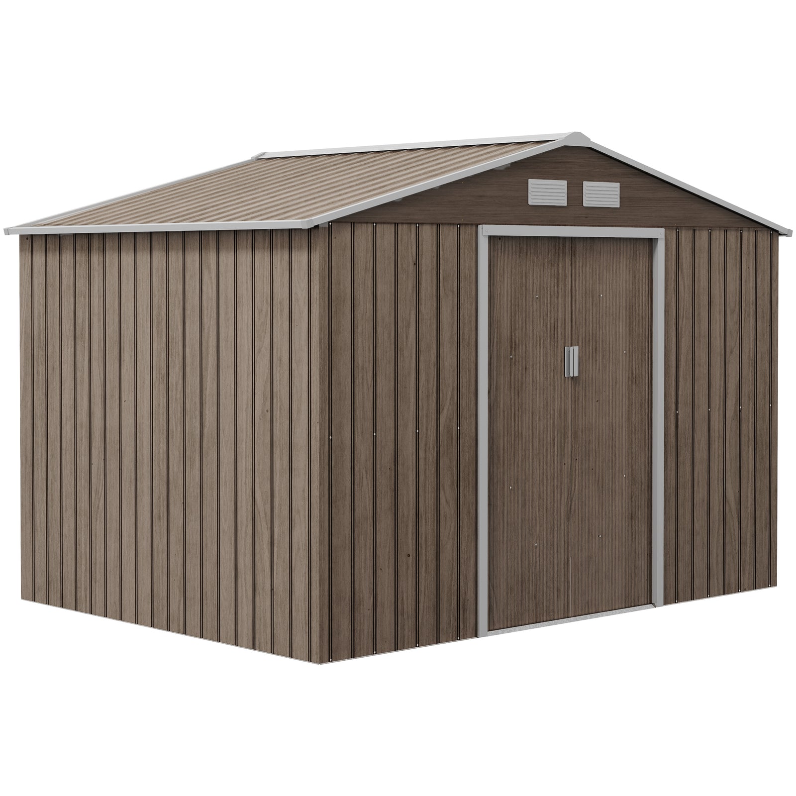 Garden Shed Storage Unit With Locking Door Floor Foundation | Medium | Pale Brown