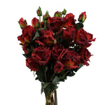 6 X 60cm Red Rose Artificial Flower Sprays 24 Flowers 18 Buds