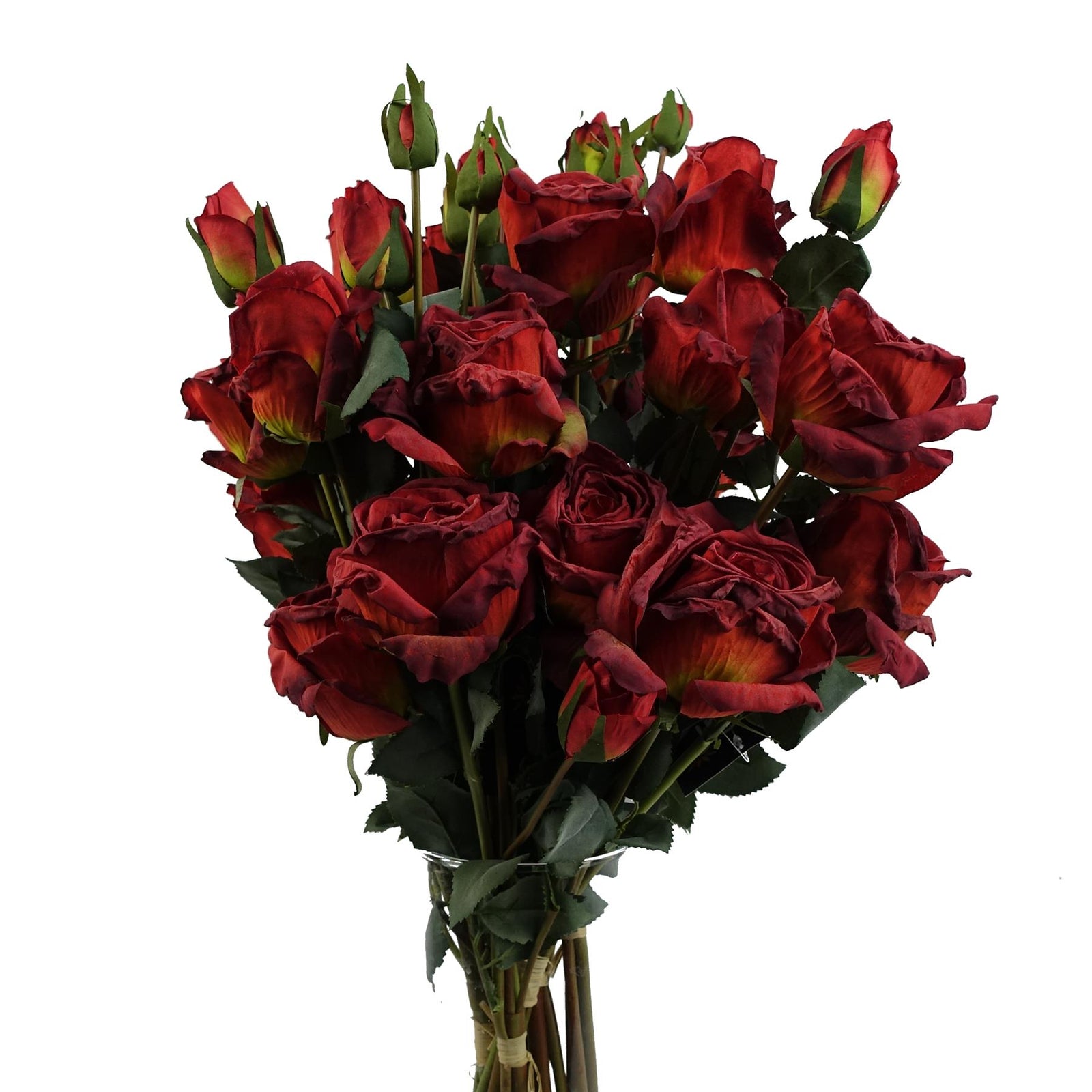 6 X 60cm Red Rose Artificial Flower Sprays 24 Flowers 18 Buds