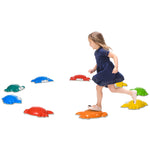 Kids Crab Stepping Stones, 6/9pcs River Stones For Indoors, Outdoors | Large | Multi Colour