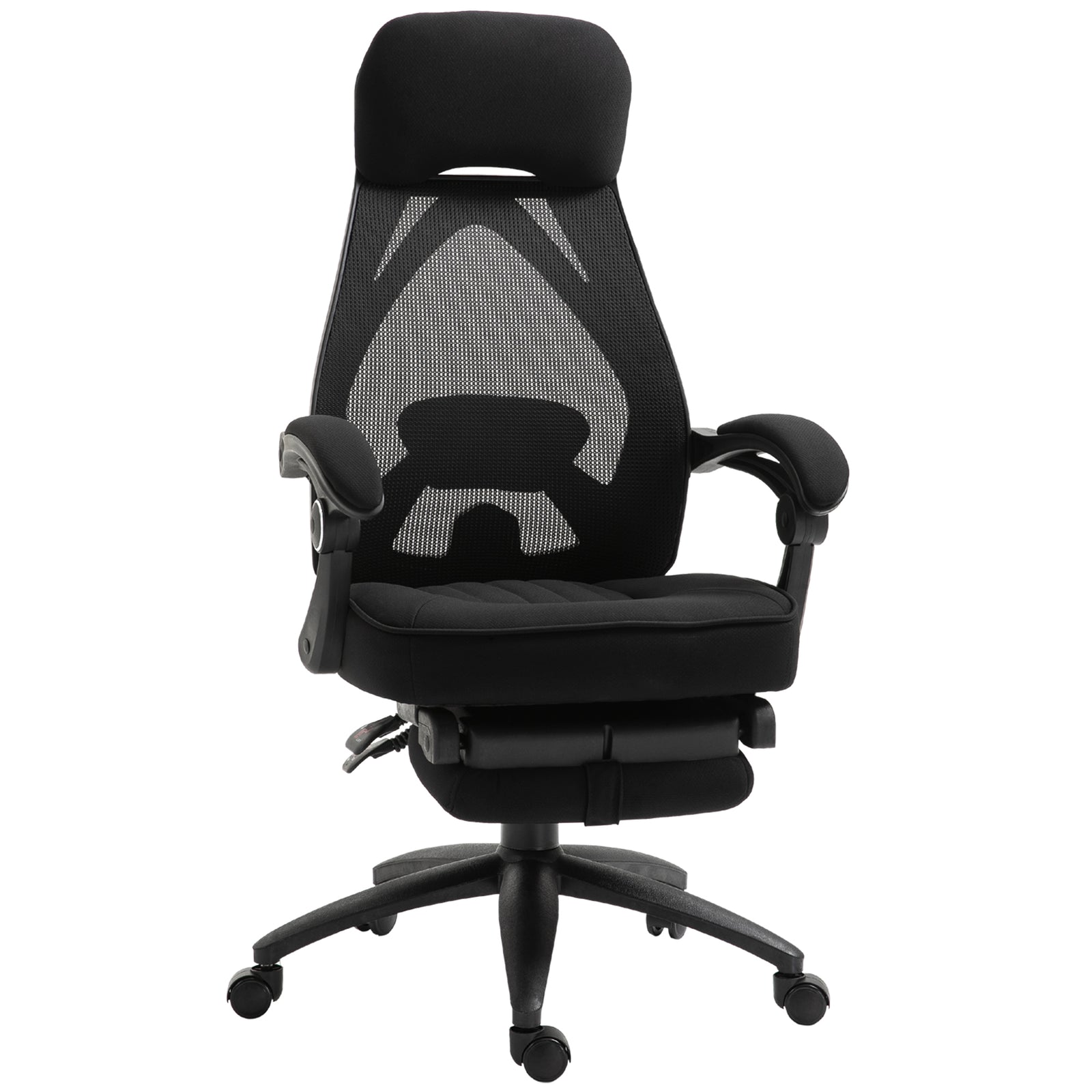 Swivel Recliner W/ Footrest Adjustable | Black