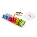 Wooden Rainbow Counting Sticks Game, Includes 55 Sticks