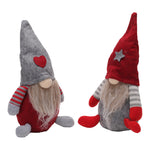 2pcs Christmas Gnome Decorations – Heart & Star Design, Festive Holiday Ornaments